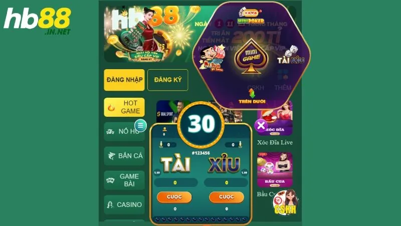 Vì sao cá cược Mini game tại HB88 được yêu thích